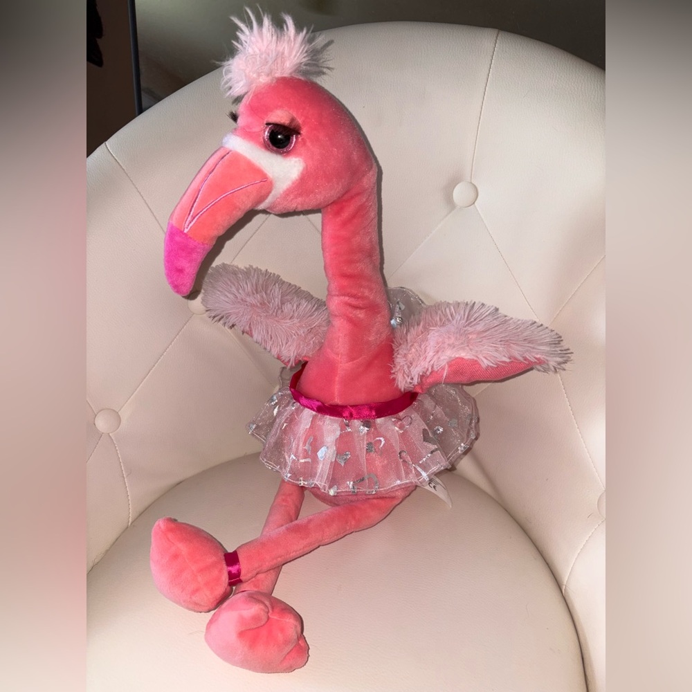 Pink Flamingo Dancing Plush Toy with Tutu Watch Video - Picture 15 of 16
